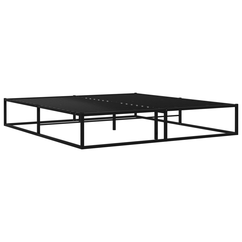 Bed Frame Black Metal 180x200 cm